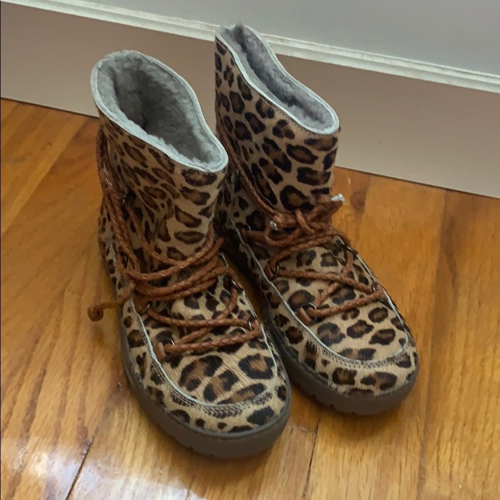 Kids leopard winter bootie
